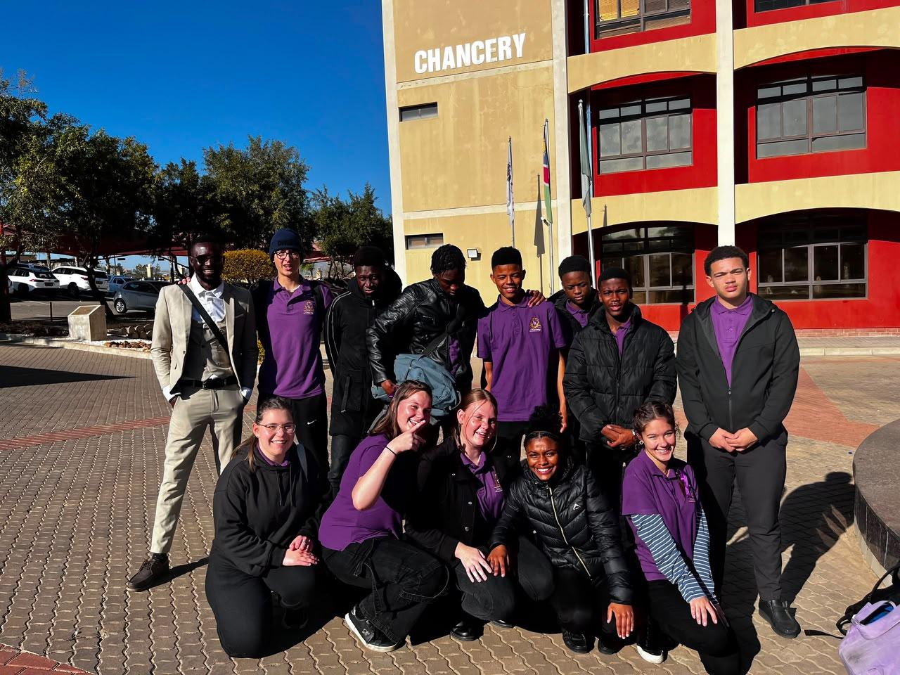 IA Academy Grade 11 & 12 learners at the IUM Inbound Career Fair — Chancery building, July 2026